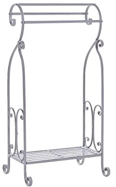 Porta asciugamani da bagno a 3 binari stile vintage grigio