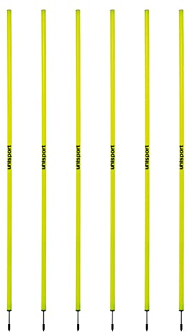 uhlsport Slalom Pole (6 Stück/Pack) trainingsset, Neongelb (gelb), Einheitsgröße