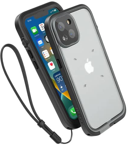 Catalyst Total Protection wasserdichte Hülle iPhone 14, Wasserdicht bis 10m, Stoßfest, Kratzfest, Fallschutz, ideal zum Tauchen, Wandern, Schnorcheln - Schwarz