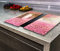 Hob Cover Chopping Board, Toughened Glass, Pink Trees , Set of 2 , Va Art Glass (2X Wide 30 x Height 52/cm)