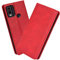 XINNI Protective Phone Case for Nokia C22, PU/TPU Vintage Flip Leather Shockproof Cover Magnetic Book Style Wallet, Red