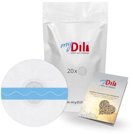 Pflaster Tape Overpatch für Dexcom G7 Sensor DiaTape Aqua myDili Diabetes Größe 20 Stück