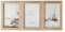LIN HOME RS02186 Triple Bisagra Marcos de Fotos con Tres de Foto 10x15 cm Madera MDF con Panel Cristal