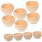 SAFIGLE 10Pcs Mini Unfinished Wooden Bowls for Crafts - Natural Blank Bowls for Painting DIY Projects and Kids Activities - Perfect for Montessori and Home Decor