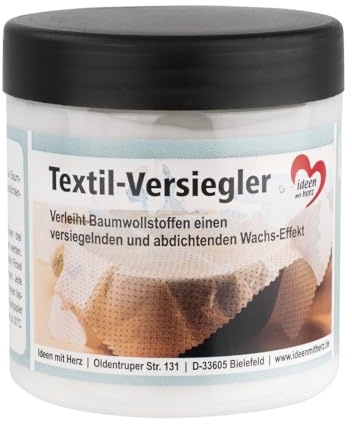Ideen mit Herz Sellador textil | Sellado de tejidos de algodón | impermeable | efecto cera | 250 ml