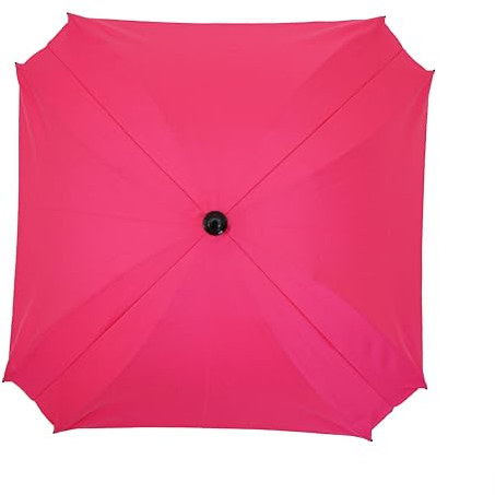 Skyline New Sonnenschirm für Kinderwagen, mit flexiblem Befestigungsarm, Sonnenschirm mit UV-Schutz, Durchmesser 70 cm (Dunkelrosa)