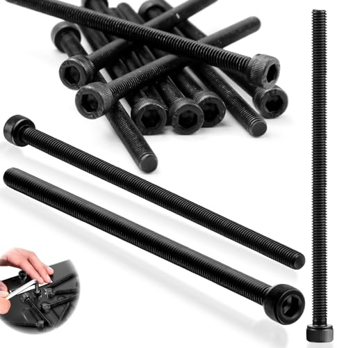 SWTYExt 20 Stück Innensechskantschraube M6x100mm Zylinderschrauben mit Innensechskant Kohlenstoffstahl Schrauben Vollgewinde Sechskantschrauben Schwarz Inbusschrauben für Reparaturwerkzeugzubehör