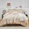 Luofanfei Satin Bettwäsche 220x240 cm Leopard Muster Khaki Beige Seide Glatt Glänzend Kühlende Sommer Wendebettwäsche 3 Teilig Microfaser Leopardenmuster Bettbezug Set Einzelbett mit Reissverschluss