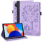 LSPCASA Funda para Redmi Pad SE 8.7 con Función Atril, Soporte para Bolígrafo, Premium de Piel Sintética, Banda Elástica - Lila