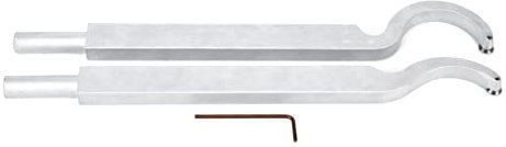 2 Pezzi Portautensili per Tornitura per Svuotamento del Legno Scalpello Rotante Utensile Manuale per Tornio per la Lavorazione del Legno con Chiave a Bussola Esagonale per Tornio