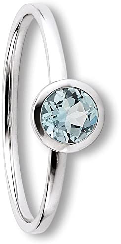 Blau Topas Ring aus 333 Weißgold
