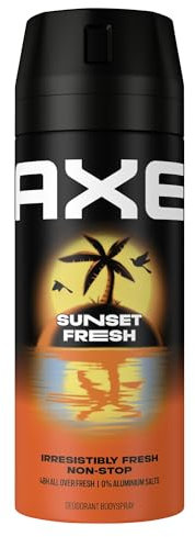 Axe Bodyspray Sunset Fresh Deo ohne Aluminiumsalze sorgt 48 Stunden lang für effektiven Schutz vor Körpergeruch 6 X150 ml