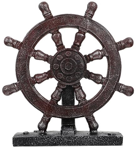 OUNONA Volante Ornamentale Con Ancora Per La Casa Di Timone in Resina in Stile Mediterraneo Per La Decorazione