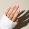KQueenest Coral Pink Press on Nails Short Almond, Short False Nails with Glue, Solid Peach Orange Fake Nails Press ons Stiletto, Glossy Opaque, Reusable Soft Gel Stick on Nail for Women, 30 Pcs