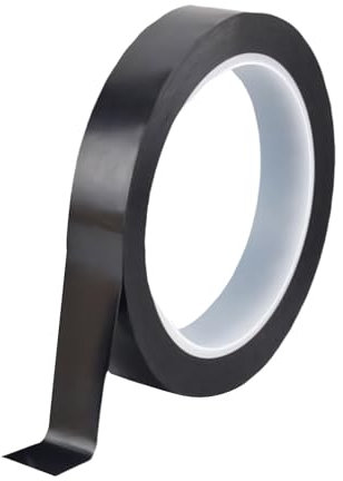 Misuyue 12mm Kapton Tape, 33m Hitzebeständiges Klebeband Polyimid Isolierband für Elektronik, 3D-Drucker Löten, Sublimation und Isolierenden Leiterplatten, Matt Schwarz