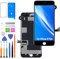HLYGZX Pantalla LCD de repuesto para iPhone 8 Plus, pantalla táctil FHD, marco digitalizador, montaje con auriculares, cámara frontal, sensor de proximidad, adhesivo impermeable, kit de reparación