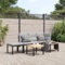 Festnight Balkon Lounge Klein Ecklounge Gartenlounge Set Metall Lounge Möbel Outdoor Balkonmöbel Kleiner Balkon Sofa Ecksofa Terrassenmöbel Gartenmöbel Loungemöbel Terrasse