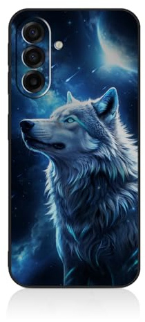 Tveinan Handyhülle für Samsung Galaxy A17 4G / 5G Hülle Schwarz mit Muster, Ultra Dünne Weich Silikonhülle Soft Slim TPU Schutzhülle Stoßfest Silikon Case Cover für Samsung A17, Wolf D