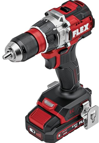 Flex 534901 - Taladro atornillador compacto (2 velocidades, 18 V, DD 2G, 18-EC, MD DC C (con sistema de gestión electrónica, motor sin escobillas)