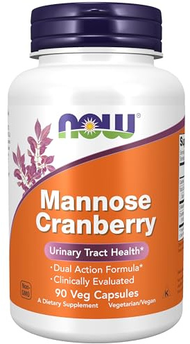 NOW Foods Supplements, Mannose Cranberry, Dual Action Formula*, Clinically Evaluated, Urinary Tract Health*, 90 Veg Capsules