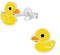 Laimons Mädchen Kids Kinder-Ohrstecker Ohrringe Kinderschmuck Ente Gänsevogel Vogel Quietscheente gelb rot aus Sterling Silber 925