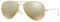 Ray Ban RB3025 - Gafas de sol de aviador de metal unisex + paquete con kit de cuidado de gafas de Designer iWear, Dorado/Cristal Marrón Espejo Plata Degradado