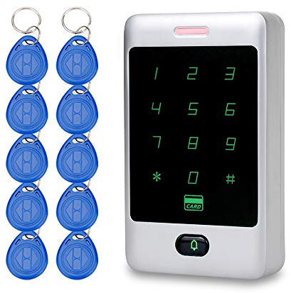 OBO HANDS RFID Neues Wasserdichtes Berührbares Metall-Zugangskontrollsystem (C30) + 10 Keyfobs + 1 Handbuch