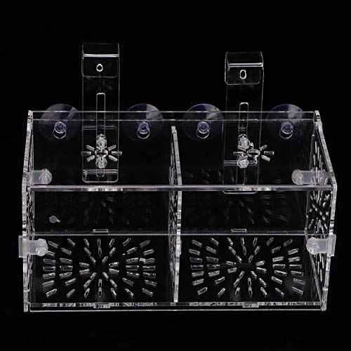 Aquarium Zucht Isolation Box Züchter Isolation Divider Brutkasten Acryl Transparent Aquarium Brut Inkubator Halter(20CM*10CM*10CM)