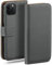 moex Book Case für iPhone 11 Pro Max Handyhülle mit Kartenfach, Hülle klappbar 360 Grad Schutzhülle, Klapphülle Flip Case Cover, PU Leder Handytasche Lederhülle, Dunkelgrau