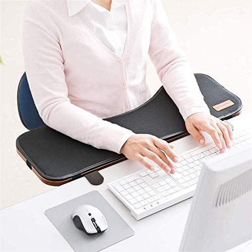SK Studio Ergonomie Schreibtisch Extender, Tastatur-Handgelenkauflage,Tabelle Mounted Armlehne Regal Elbow Ablageständer, um Kippen und Fold-Down Braun 65x23x2cm…