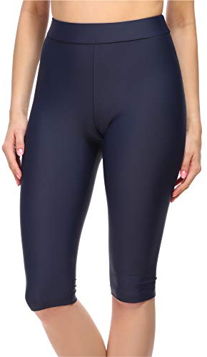 Merry Style Damen Lange Badeshorts Kurze Leggings MS10-334(Marineblau-6007,44)