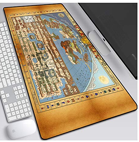 ITBT Legend of Zelda 900x400mm Tapis de Souris XXL Multifonction Gaming Mousepad XXL Grand sous Main, Anime Souris 3mm Bureau Anti-Glissant Surface Texturée pour Ordinateur, C
