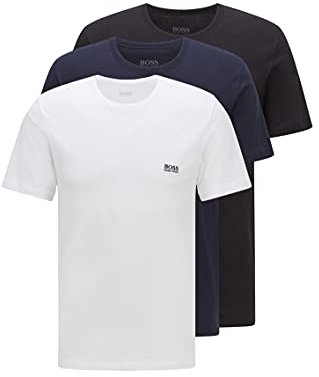 BOSS Herren T-Shirt Rn 3p Co Baselayer Shirt, -984 Navy/Black White, XXL EU