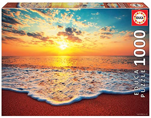 Educa - Puzzle 1000 Teile für Erwachsene | Sonnenuntergang, 1000 Teile Puzzle für Erwachsene und Kinder, Strand, Meer. Puzzle für Erwachsene ab 14 Jahren (19024)