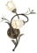 OOWOKS Florentiner Wandleuchte Rustikal Landhausstil Antik Wandlampe aus Metall Shabby Chic Schlafzimmer Nachttischlampe, 2 Flammig Glas Schirm, Innen Deko Licht für Wohnzimmer Flur Küche, E14