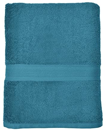 leevitex® Saunahandtuch XXL, flauschig und saugstark, 1 Saunatuch, 80 x 200 cm, Qualität 500 g/m², 100% Baumwolle - Petrol