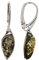 Bernstein Ohrringe von Artisana-Schmuck, grüne Ohrhänger aus Bernstein und 925 Sterlingsilber rhodiniert