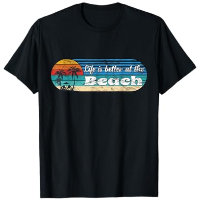 Life is better at the Beach - Palmen Sommer Liegestühle T-Shirt