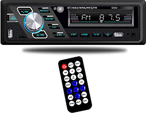 VIGORFLYRUN Autoradio 24V Lettore MP3 Stereo Bluetooth Supporta chiamate in Vivavoce Doppia Porta USB FM TF AUX in Funzione di Lettura File con Assistenza vocale con Presa ISO e Telecomando