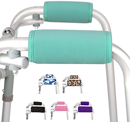 supregear Walker Handgriff Gepolsterte, 2er-Pack Weiche Bequeme Kissen Rollatoren Walker Griffpolster für Rollator Krückenpolster, Rutschfestes Atmungsaktives Mobilitätszubehör (Türkis)