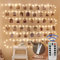 Luces Decoracion Habitación,2 Piezas 240 LED 12M Guirnaldas de Luces con 40 Clips para Colgar Fotos, 8 Modos de Iluminación Cadena de Luces de Hadas para Fiesta Decorativa,Cumpleaños
