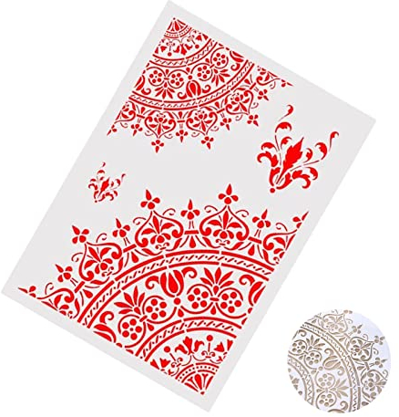 Layering Mandala Stencils,Craft Layering Mandala-Schablonen,Mandala Dotting Schablone für Wände Gemälde Scrapbooking Stamping Album Dekorative Prägen
