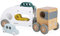 Janod - Camion Porte-Autos en Bois Massif Bolid - Remorque Amovible - 3 Voitures Incluses - Imagination et Motricité Fine - Certifié FSC - Peinture à l'Eau - Dès 2 Ans, J04637