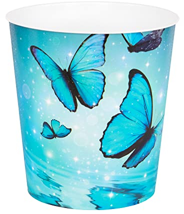 Idena 11544 - Papelera para niños, con motivo de mariposa, de PP, 9 litros de capacidad, papelera para la habitación de los niños, 1 ud.