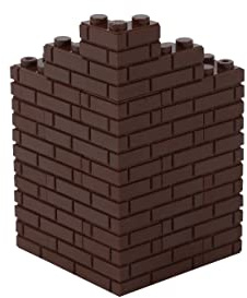 Steinchenshop 215 Stück Klemmbausteine Mauersteine Masonry Brick Bausteine braun (Reddish Brown)