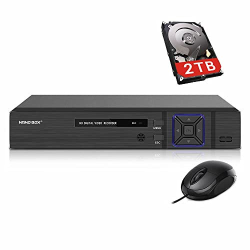 NANO BOX 4 Channel 2TB Hybrid CCTV DVR Recorder 1080P Lite 5-in-1 HD Supports 720P/1080P IP Camera And 720P/1080P AHD/TVI/CVI Camera and 960H Analog Cameras (2TB HDD Built-in)