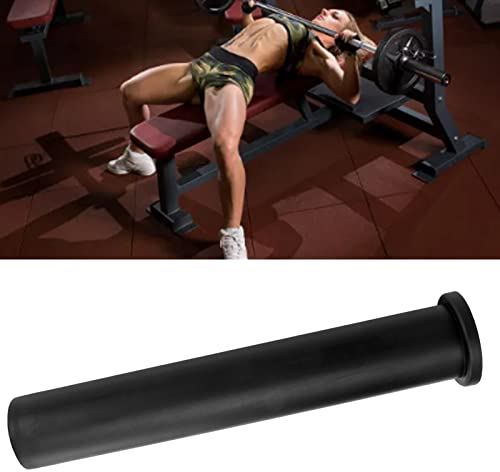 Schwarze Langhantel-Adapterhülle, Langhantel-Adapterhülle, rutschfest, 50 mm, PP, schüttelfest für Fitnesscenter (303 mm)
