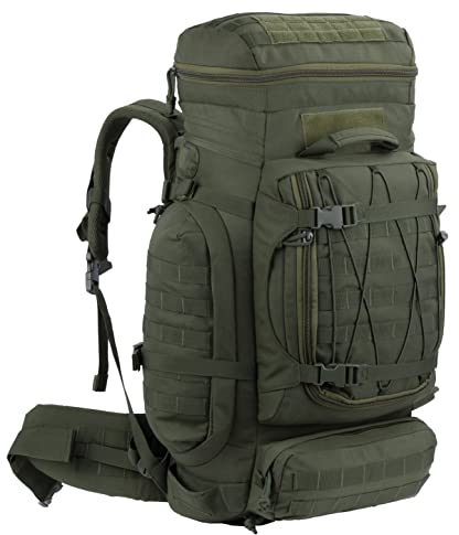 BACKFERRY Large Military Tactical Backpack Army Rucksack Internal Frame Hydration and MOLLE Compatible for Camping,Hunting,Backpacking,Hiking and Wild Adventure 70L