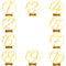BESTonZON 10 Stück Hochzeit Tischnummern Acryl Schreibtisch Nummernschilder 1-10 Bankettschild Hochzeit Reserviert Schilder Für Hochzeitsempfang Tischdekoration Golden