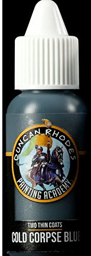 Duncan Rhodes Painting Academy Two Thin Coats Hobby Paints 15ml (Cold Corpse Blue)